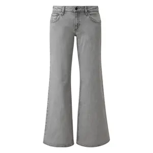 Low Rise Slightly Stretchy Wide Leg Jeans for Women QS Catie image-0