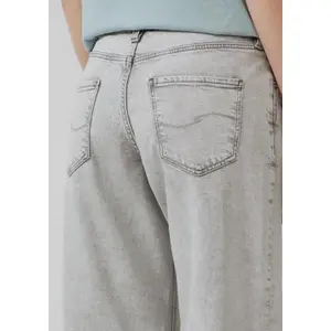 Low Rise Slightly Stretchy Wide Leg Jeans for Women QS Catie image-3
