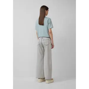 Low Rise Slightly Stretchy Wide Leg Jeans for Women QS Catie image-4