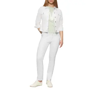Comfortable Stretch Cotton Mid-Rise Slim Jeans for Women QS Catie image-6