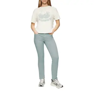 Comfortable Stretch Cotton Mid-Rise Slim Jeans for Women QS Catie image-6