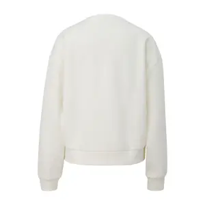 Loose Sweatshirt with English Embroidery for Women QS image-1