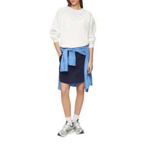 Loose Sweatshirt with English Embroidery for Women QS image-6