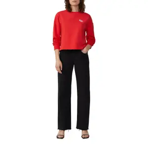 Embroidered Boxy Fit Sweatshirt for Women QS image-6
