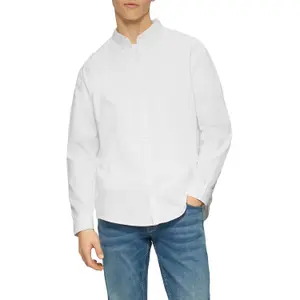 Washed Twill Shirt with Embroidered Logo QS image-2