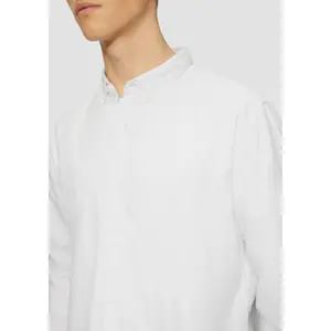 Washed Twill Shirt with Embroidered Logo QS image-3