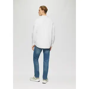 Washed Twill Shirt with Embroidered Logo QS image-4