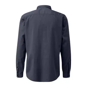 Classic Long Sleeve Shirt with Button-down Collar and Subtle Embroidery QS image-1
