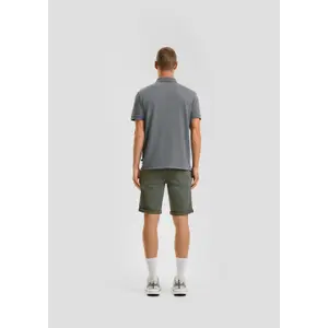 Short Chino Style John in Stretch Cotton with Cuffs QS image-1