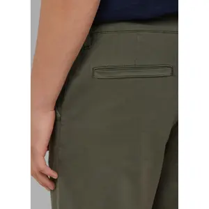 Short Chino Style John in Stretch Cotton with Cuffs QS image-3