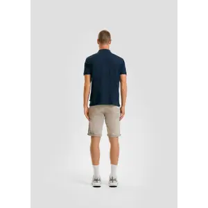Short Chino Style John in Stretch Cotton with Cuffs QS image-1