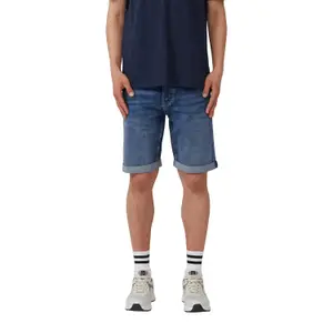 Mid-Rise Straight Leg Denim Shorts with 5 Pockets QS John image-2