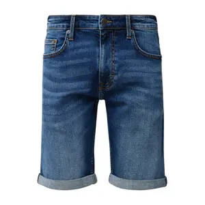 Mid-Rise Straight Leg Denim Shorts with 5 Pockets QS John image-6