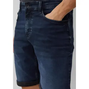 Mid-Rise Classic Cut Denim Shorts QS John image-3