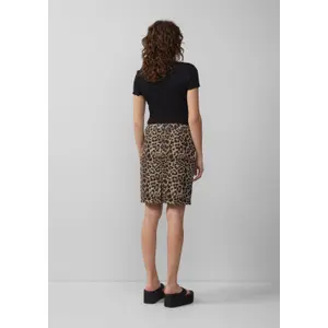 Printed Midi Pencil Skirt with Zip Fastening for Women QS image-4