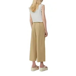 High-Waisted Women's Jersey Interlock Culotte Trousers QS image-3