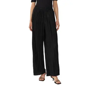 High-Waisted Wide Pleated Trousers Women QS image-2