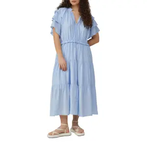 Women’s Midi Dress with Ruffle Details QS image-2