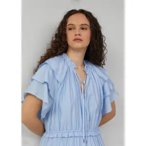 Women’s Midi Dress with Ruffle Details QS image-3