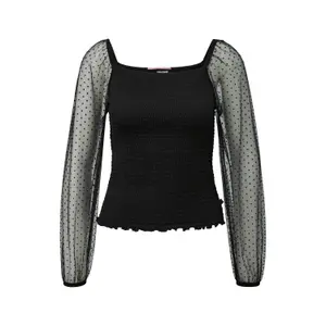 Tulle Sleeve Blouse for Women QS image-0