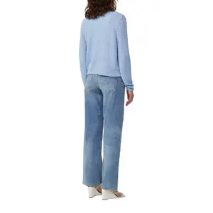 Woven Ribbon Yarn Cardigan Women QS image-5