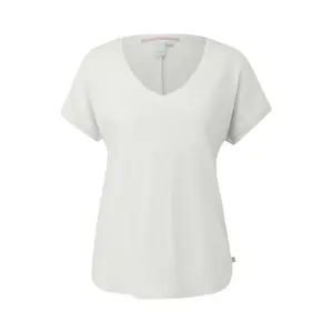 Loose Linen Blend T-Shirt for Women QS image-0