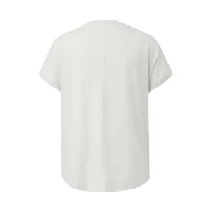 Loose Linen Blend T-Shirt for Women QS image-1