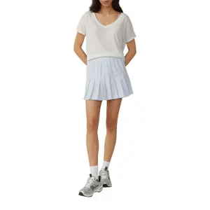 Loose Linen Blend T-Shirt for Women QS image-6