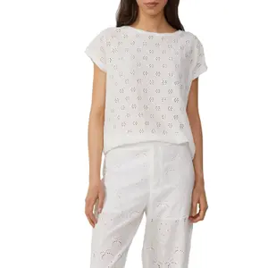 Embroidered Design T-Shirt Women QS image-2