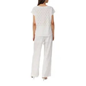 Embroidered Design T-Shirt Women QS image-5