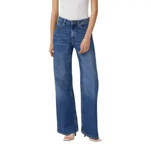High Waist Stretch Wide Leg Jeans for Women QS Catie image-0