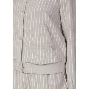 Women's Linen Blend Aviator Jacket QS image-3