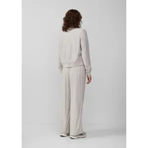 Women's Linen Blend Aviator Jacket QS image-4