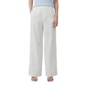 Wide Fluid Trousers with Elasticated Waist for Women QS image-2