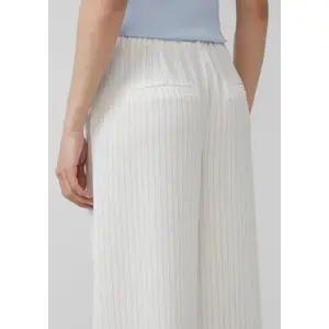 Wide Fluid Trousers with Elasticated Waist for Women QS image-3