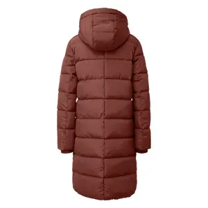 Women's Padded Hooded Long Coat QS image-1