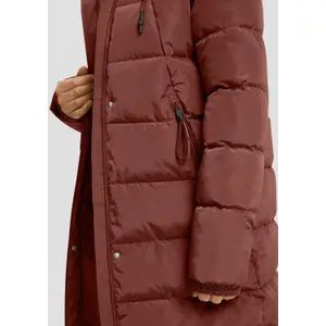 Women's Padded Hooded Long Coat QS image-3