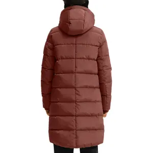 Women's Padded Hooded Long Coat QS image-5