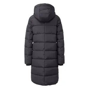 Women's Padded Hooded Long Coat QS image-1
