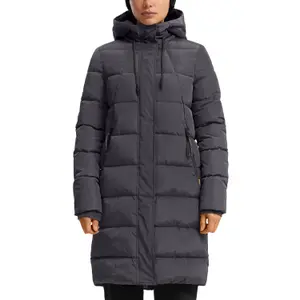 Women's Padded Hooded Long Coat QS image-2