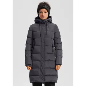 Women's Padded Hooded Long Coat QS image-6