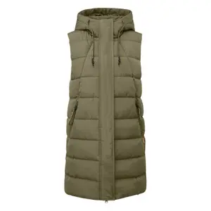 Ladies' Sleeveless Hooded Warm Puffer Jacket QS image-0
