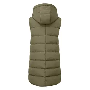 Ladies' Sleeveless Hooded Warm Puffer Jacket QS image-1