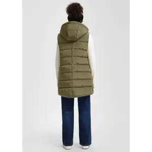 Ladies' Sleeveless Hooded Warm Puffer Jacket QS image-4
