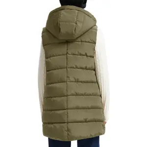 Ladies' Sleeveless Hooded Warm Puffer Jacket QS image-5