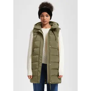 Ladies' Sleeveless Hooded Warm Puffer Jacket QS image-6