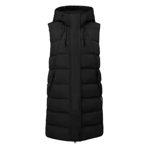 Ladies' Sleeveless Hooded Warm Puffer Jacket QS image-0