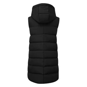 Ladies' Sleeveless Hooded Warm Puffer Jacket QS image-1