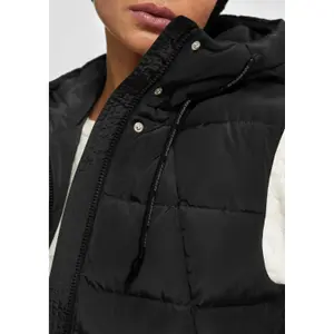 Ladies' Sleeveless Hooded Warm Puffer Jacket QS image-3