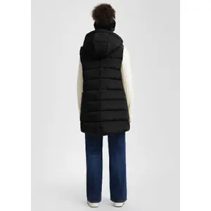 Ladies' Sleeveless Hooded Warm Puffer Jacket QS image-4